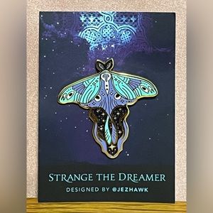 Fairyloot Strange the Dreamer Moth Pin NWT